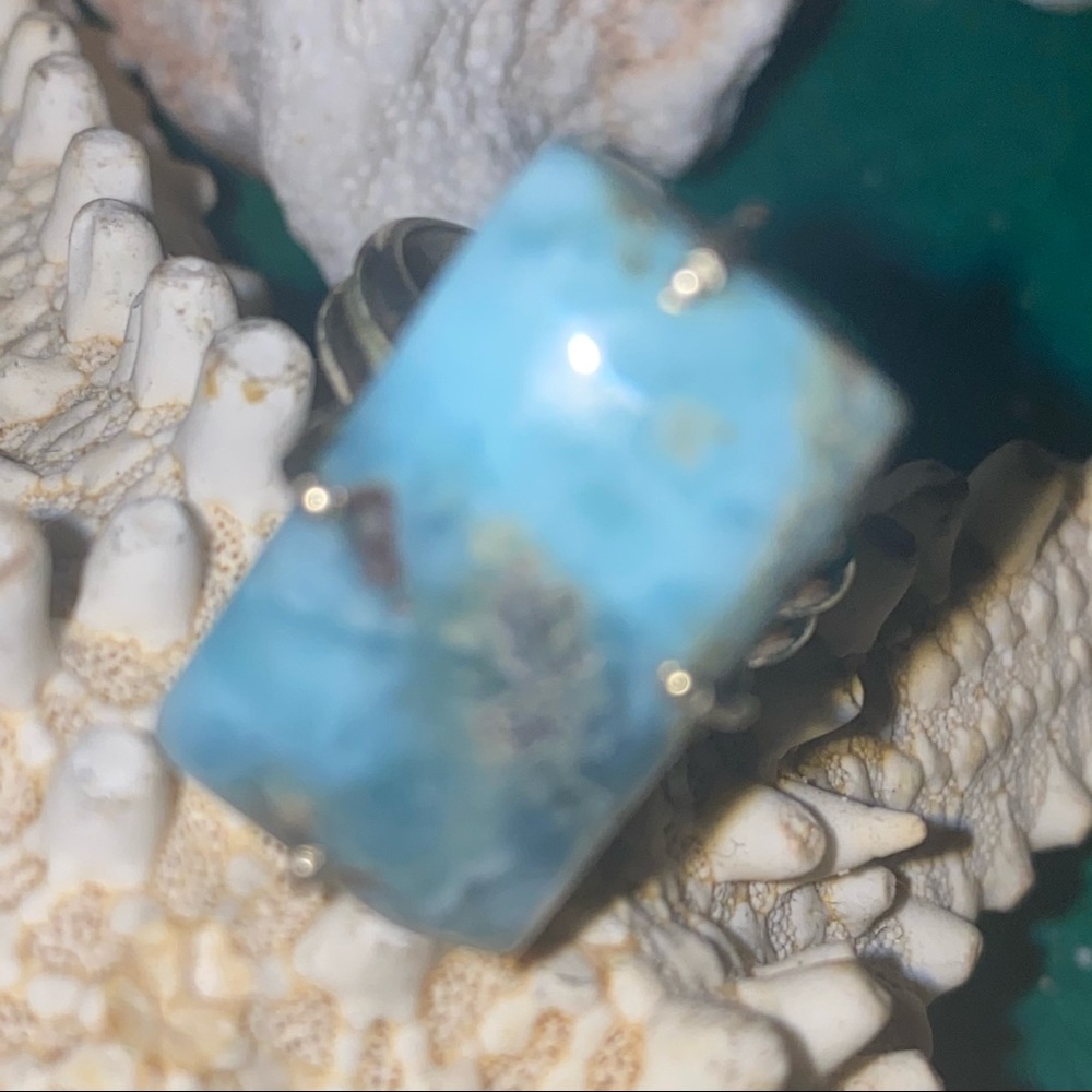 SALE ⭐️ Caribbean Larimar ring - Picture 2 of 7